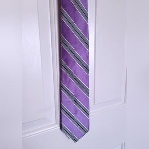 Jos. A. Bank Purple Striped Silk Necktie